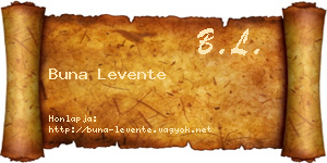Buna Levente névjegykártya